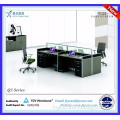 Small Office Partition with Mobile Pedestal